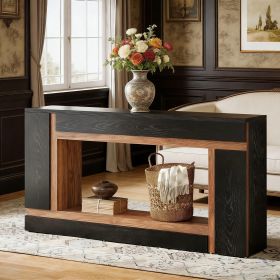Console Table, 2-Tier Wooden Rectangular Sofa Table Hallway Table