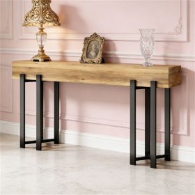 Main console, wooden sofa table, hallway table, foyer table, dining table, with industrial and modern styles