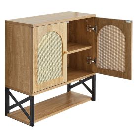 Bathroom Wall Cabinet, with 2 Doors and Adjustable Shelf, Over the Toilet Storage Medicine Cabinet Wall Mounted