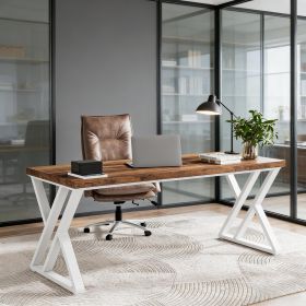 Heavy-Duty Computer Desk, 55" Simple Study Desk Writing Table