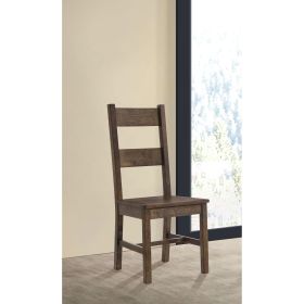 Rustic Golden Brown Ladder Back Dining Chairs (Set of 2)