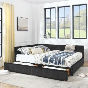 Queen Size Storage Upholstered Tufted Bed Frame, Sofa Bed Frame with Comfortable Backrest and Armrests, Queen Size Bed for Bedroom, Living Room,V