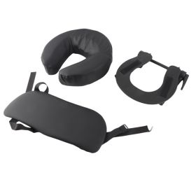 Beauty Bed Headrest Cradle U Shape Adjustable Folding Massage Table Face Cradle Pillow For Beauty Salon Black (Option: Default)
